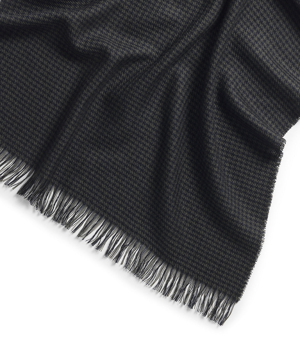 Khaki/Midnight Cashmere Four Point Star Scarf – Huntsman Savile Row