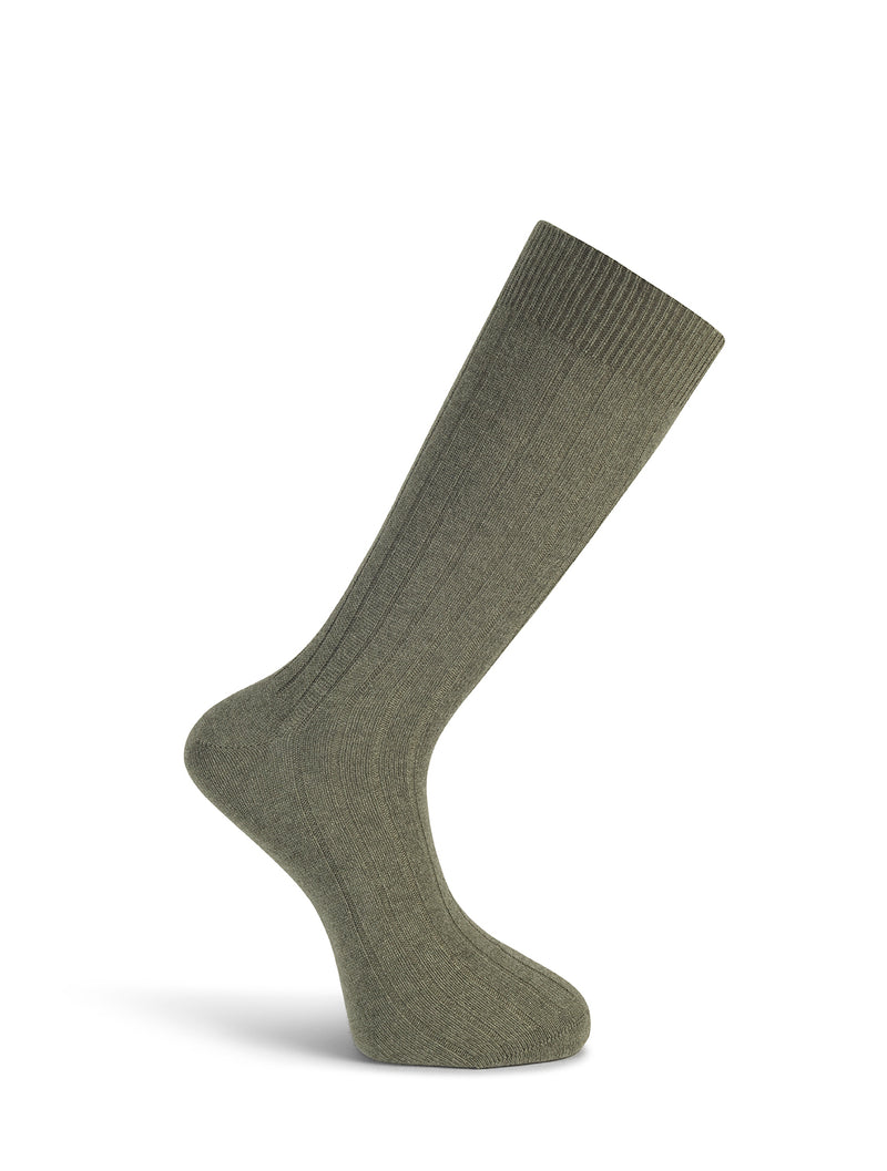 Khaki Short Cashmere Socks