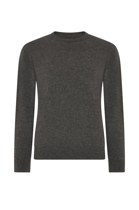 Charcoal Cashmere Crew Neck Jumper