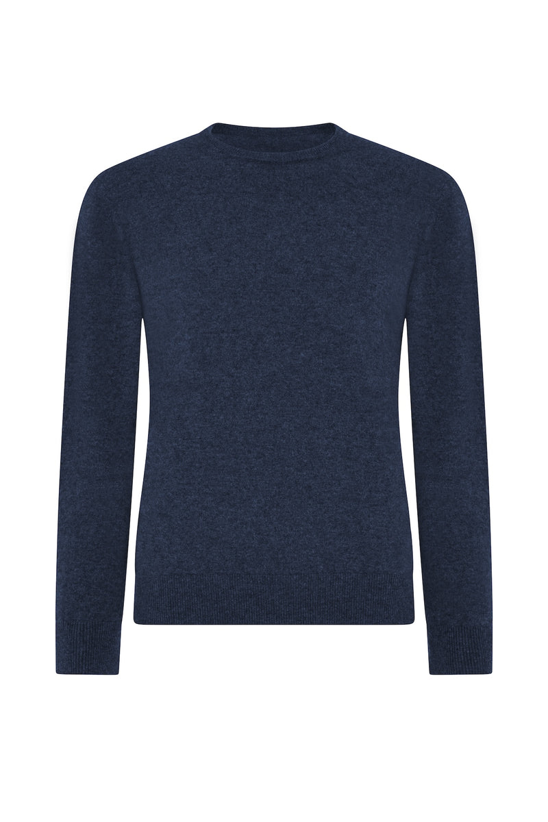 Navy Cashmere Crew Neck Jumper