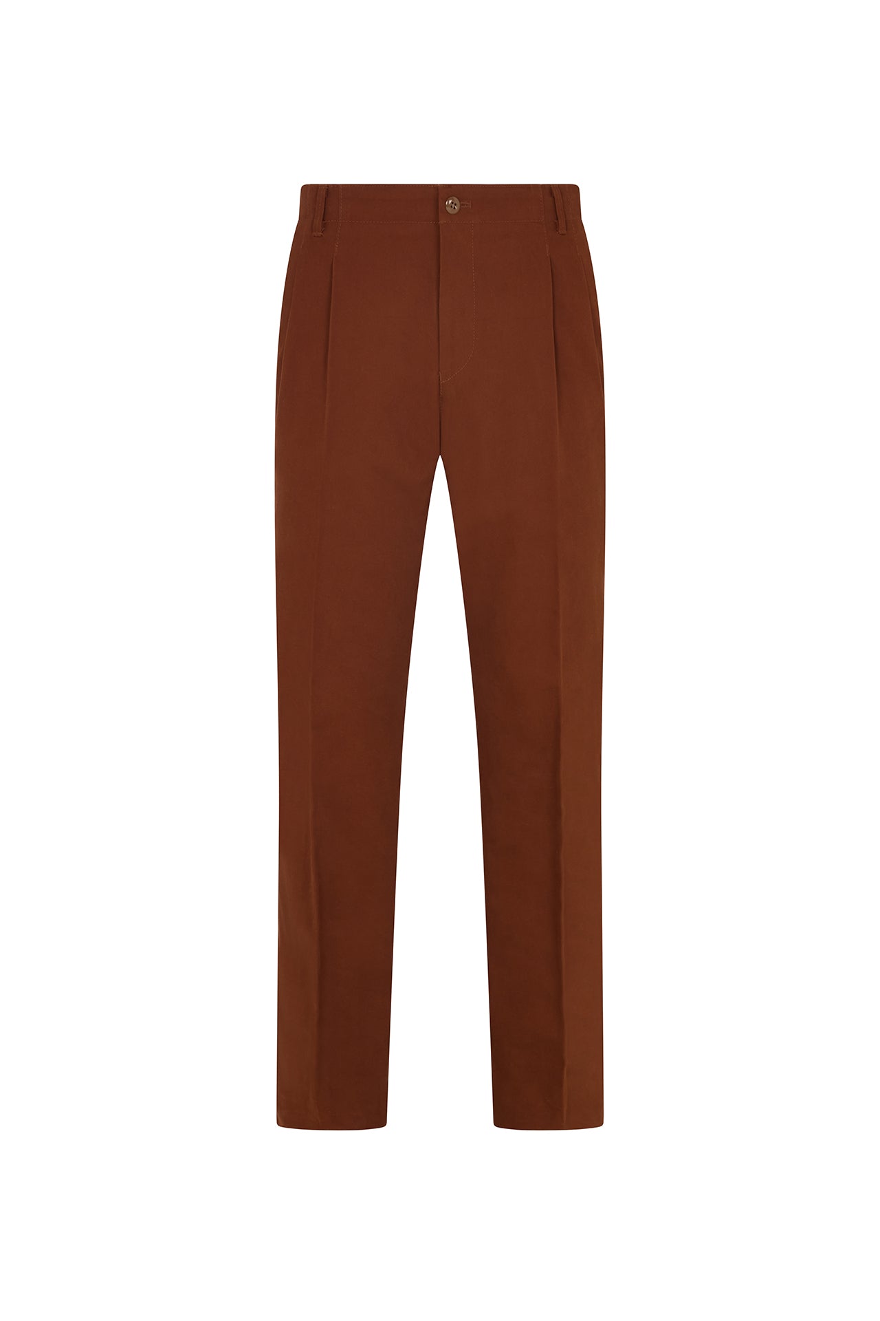 Rust French Drill Casual Trousers