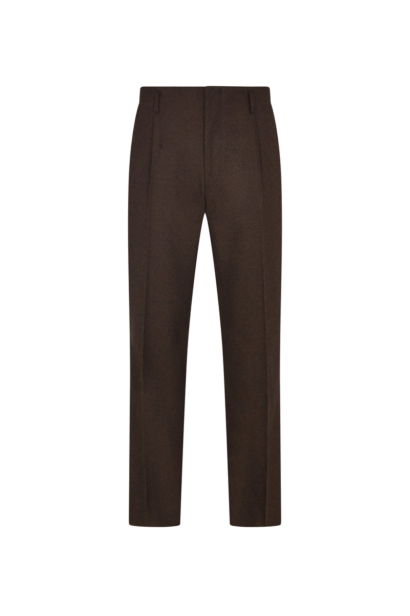 Brown Flannel Hollywood Trousers