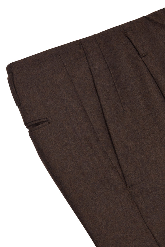 Brown Flannel Hollywood Trousers