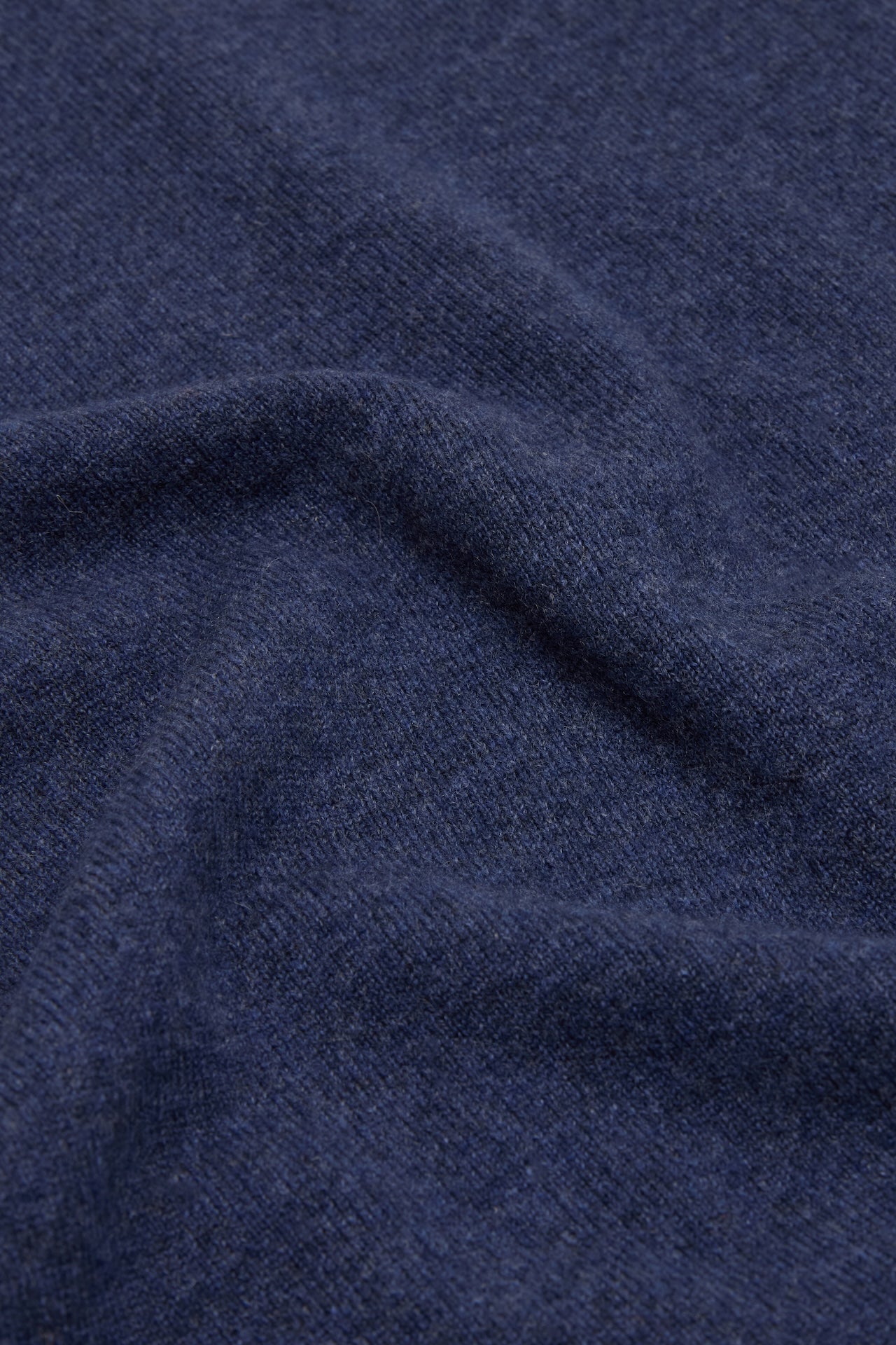 Indigo Cashmere High Neck Jumper