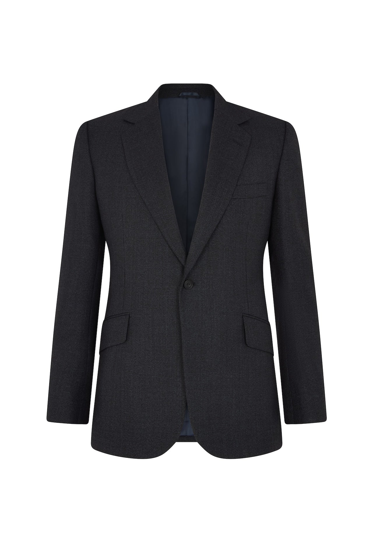 Navy Semi Plain Single Breasted Suit