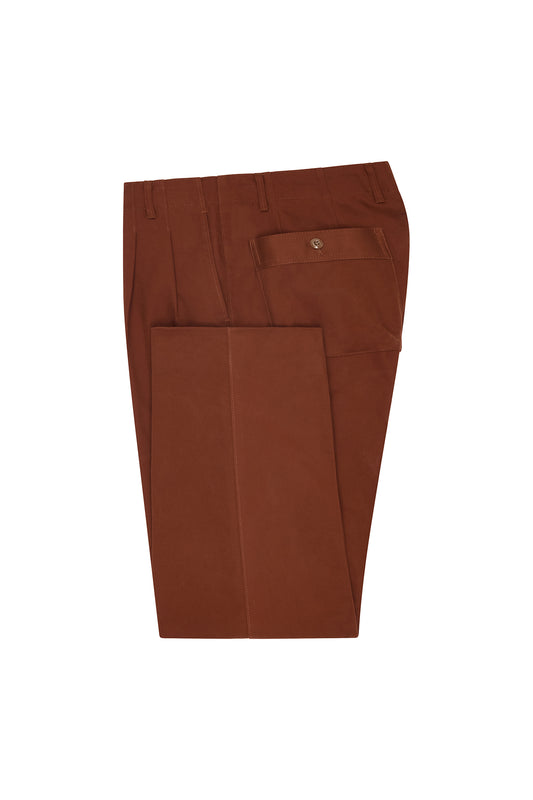 Rust French Drill Casual Trousers