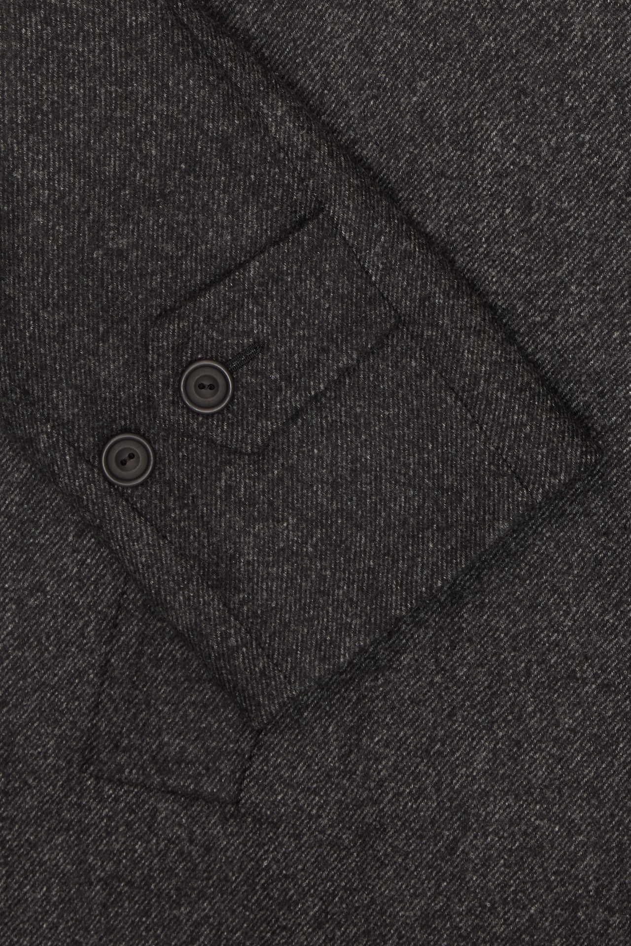 Charcoal Twill Balmacaan Overcoat