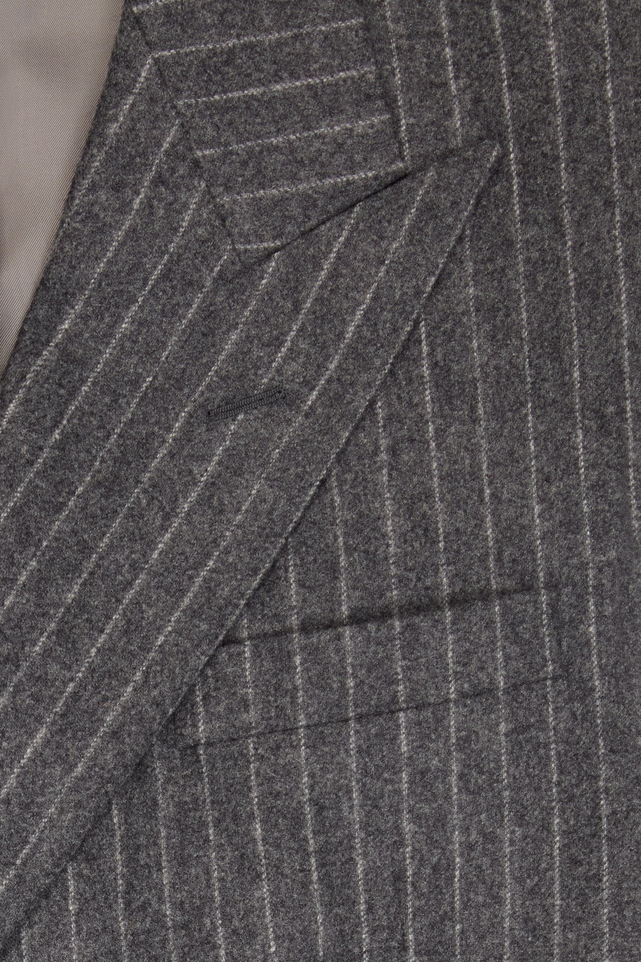 Grey Chalk Stripe Double Breasted Suit