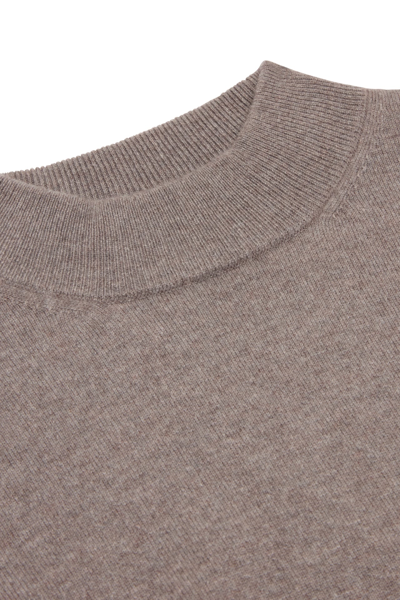 Dove Grey Cashmere High Neck Jumper