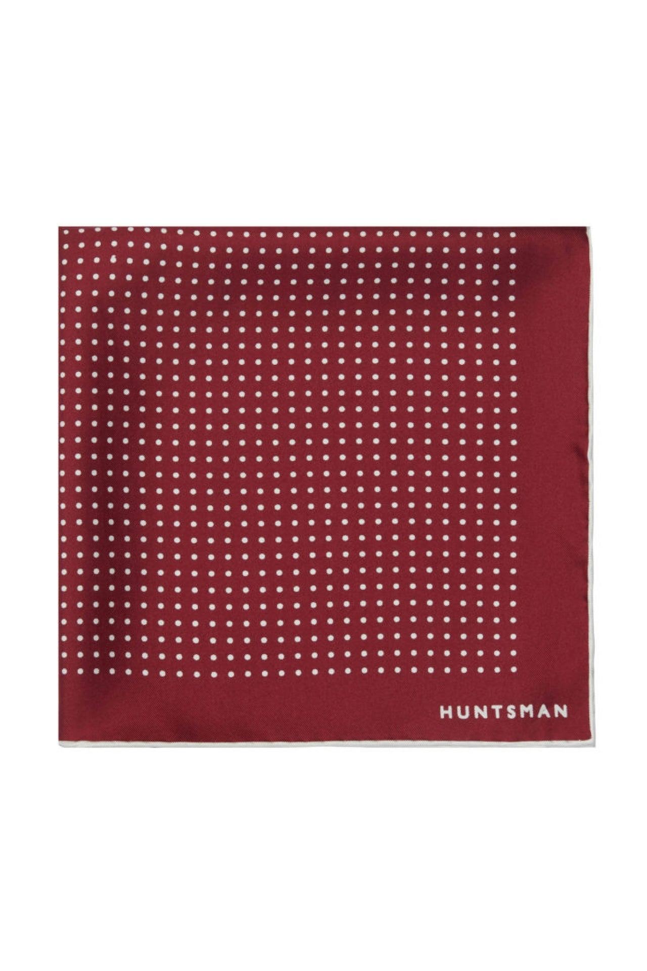 Claret Silk Spot Pocket Square