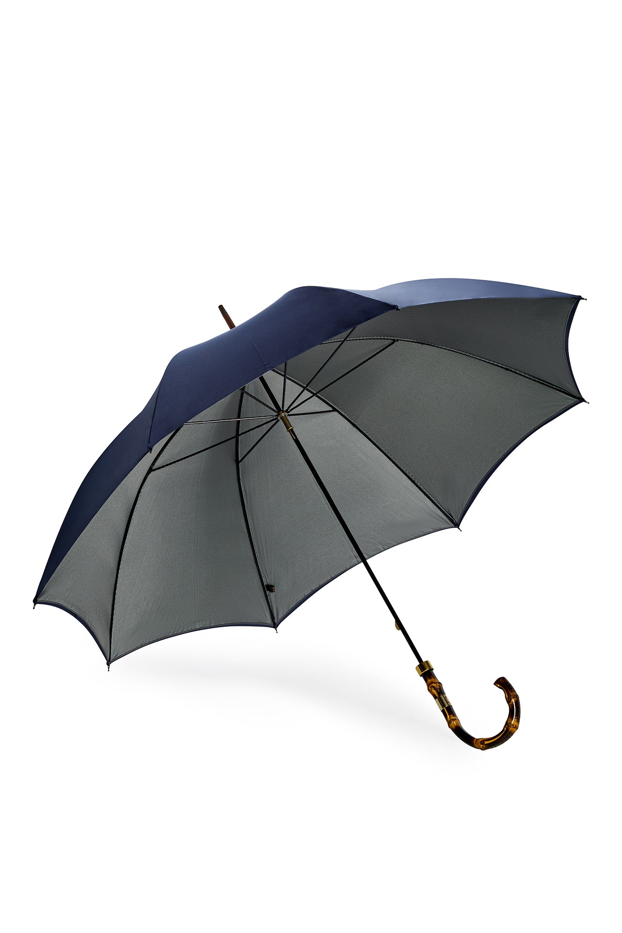 Navy Houndstooth Double Canopy Umbrella