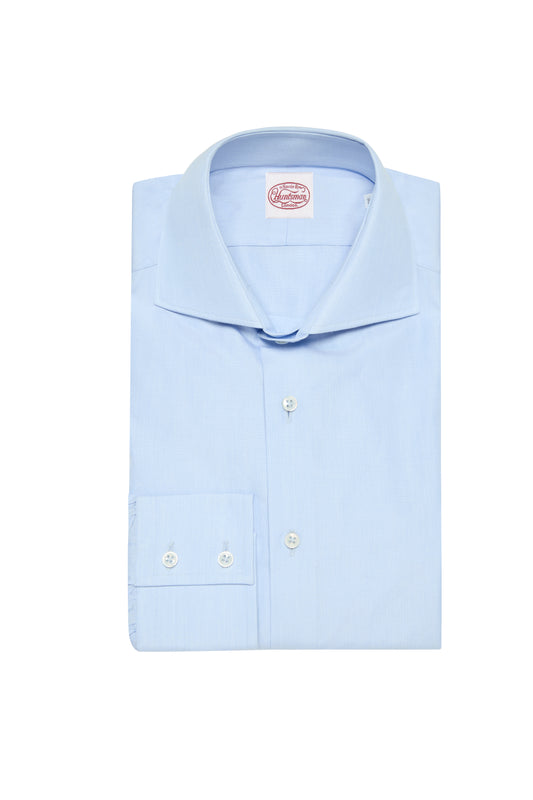 Sky Cotton End on End Single Cuff Shirt