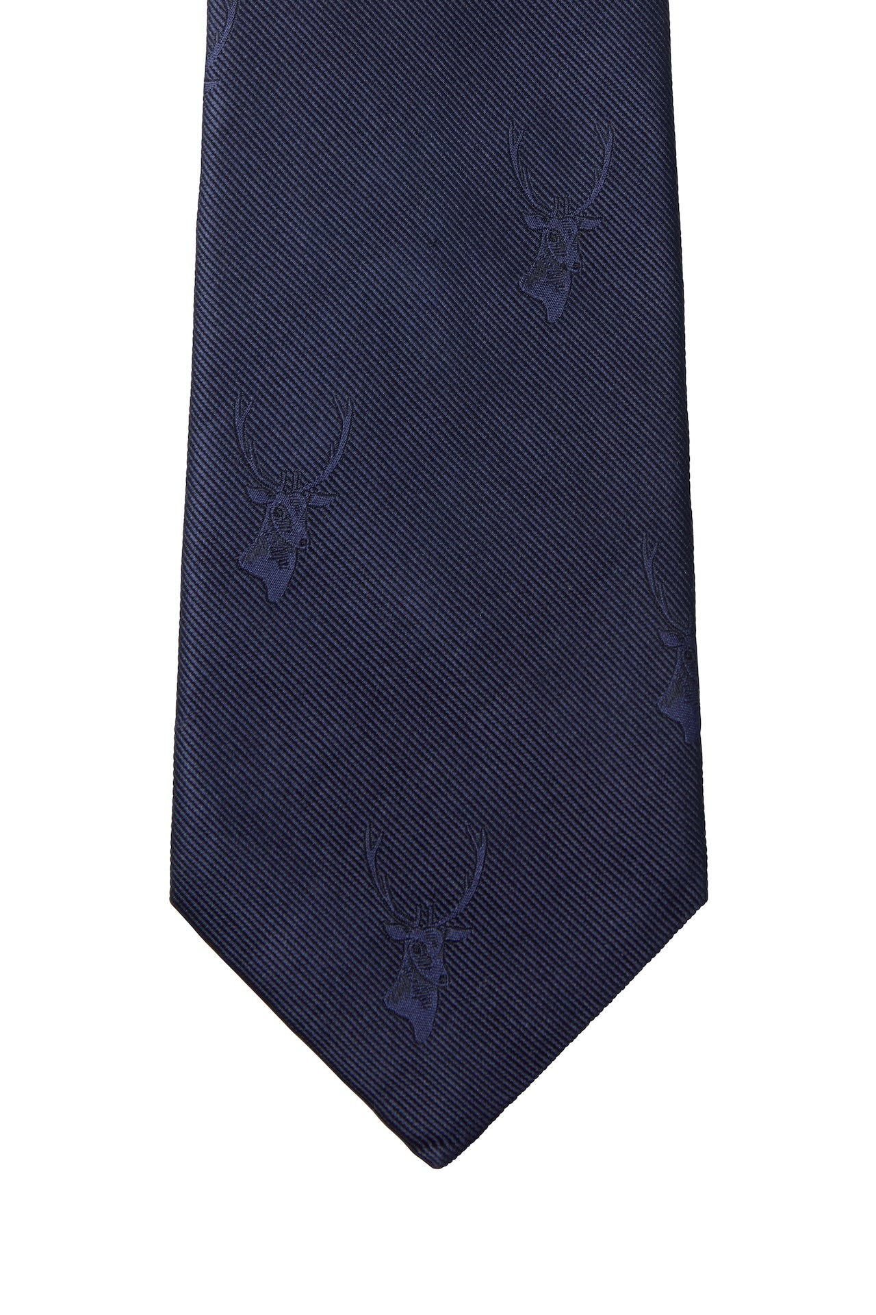 Huntsman Navy Stag Tie