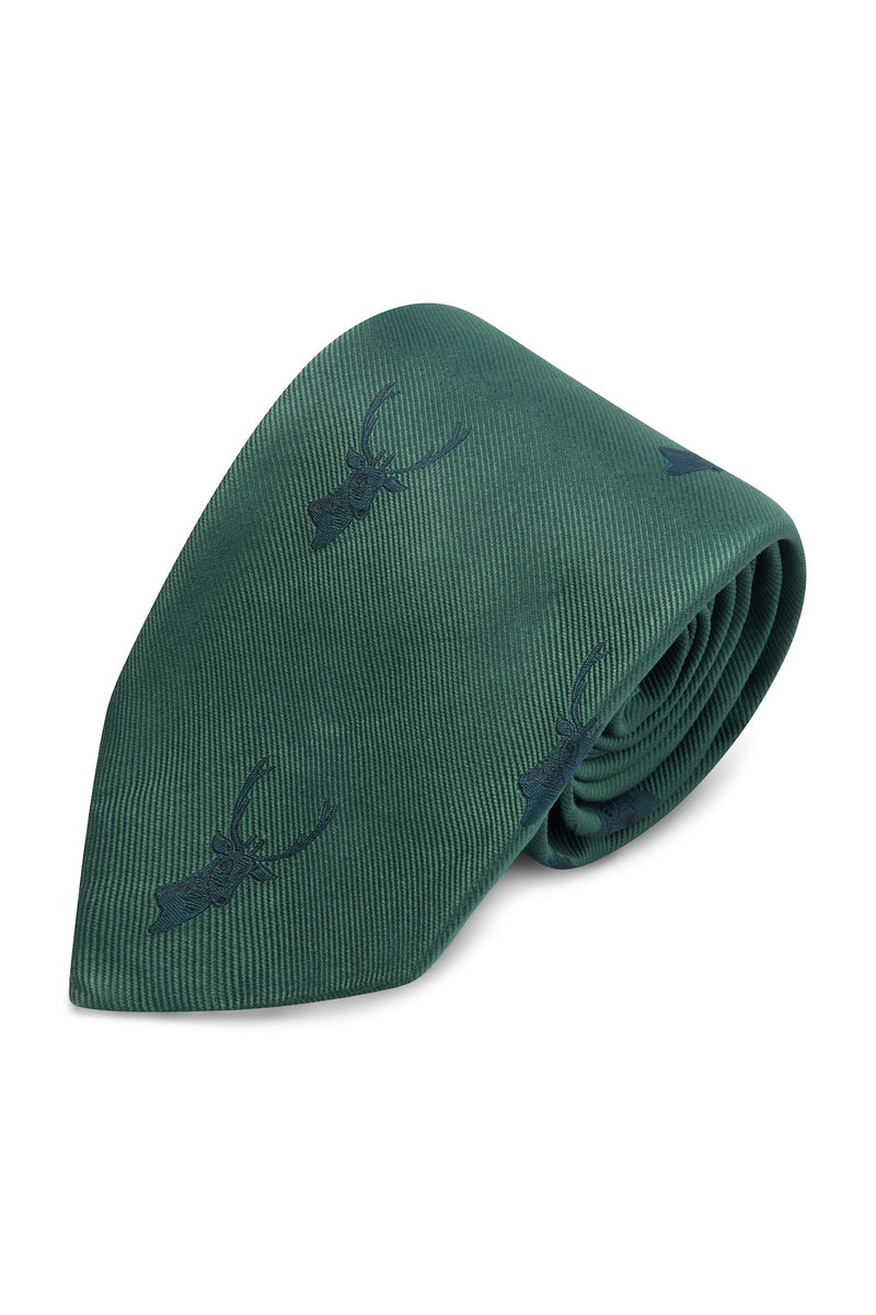 Huntsman Green Stag Tie