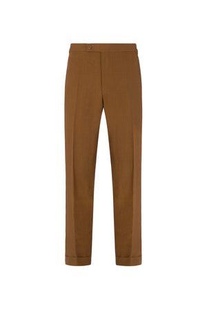 Tobacco Linen Trousers