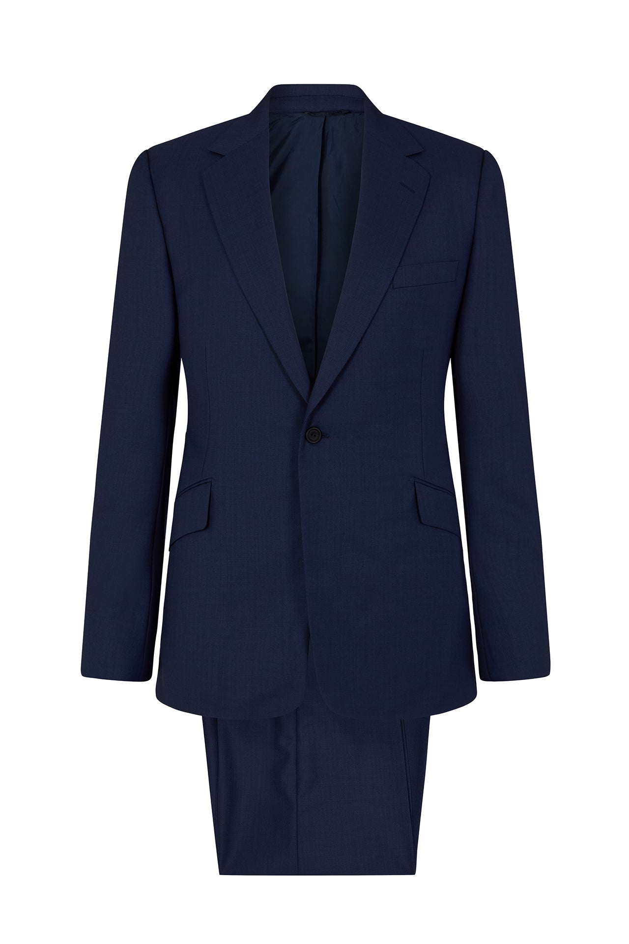 Blue Sharkskin Single Breasted Suit