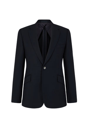 Navy Hopsack Blazer