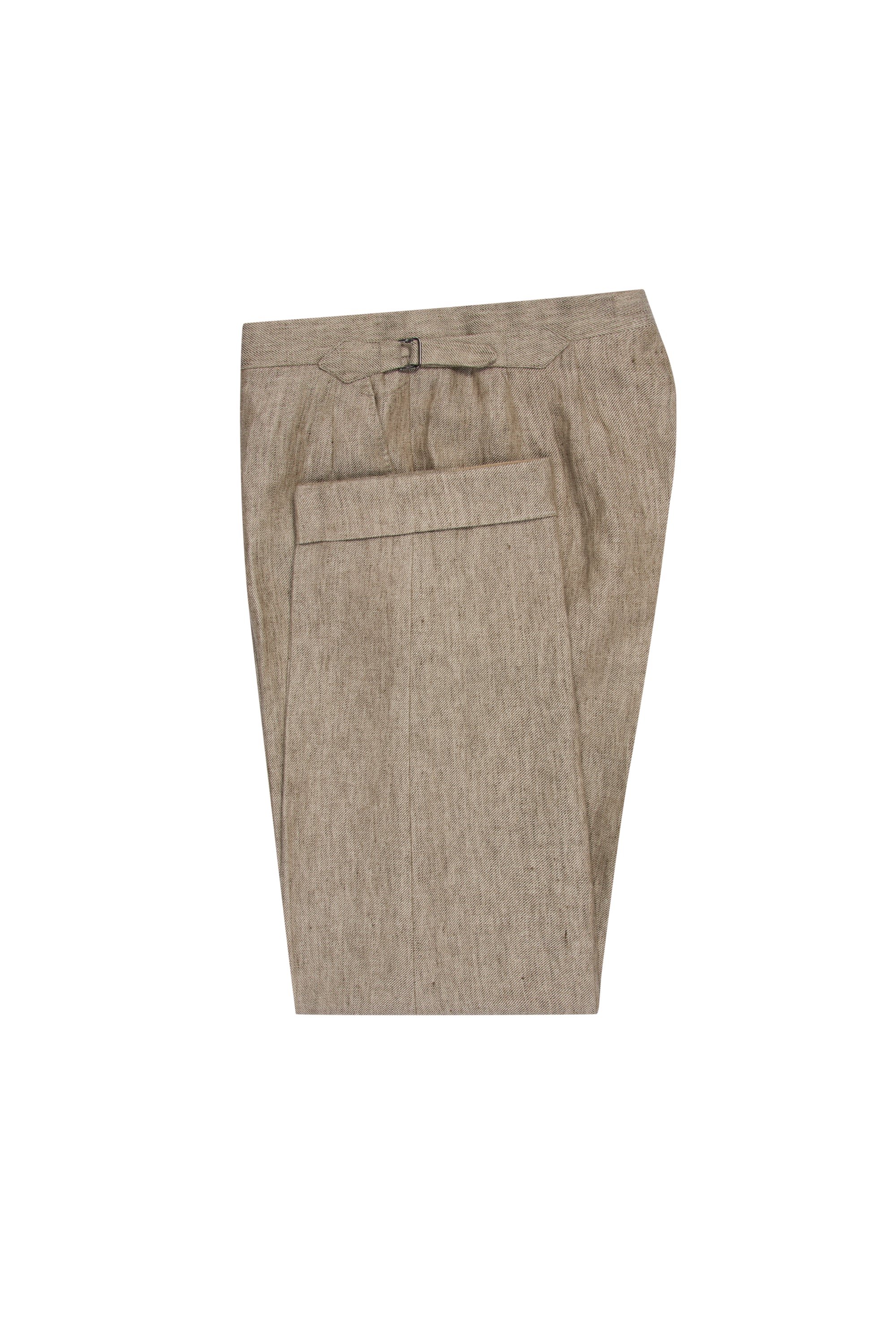 Beige Linen Twill Trousers