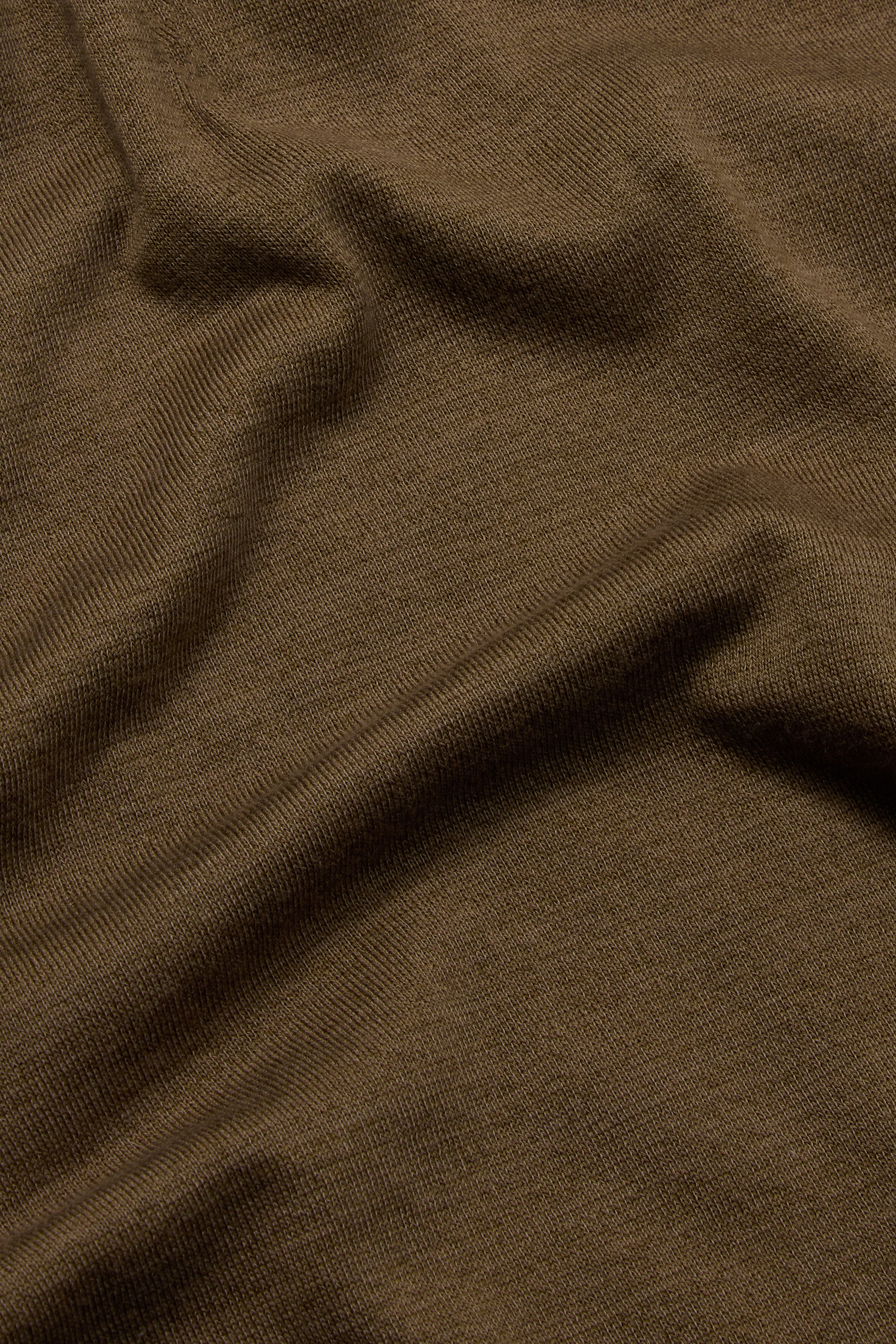 Huntsman x Smedley Sepia Merino/Cotton Polo Neck