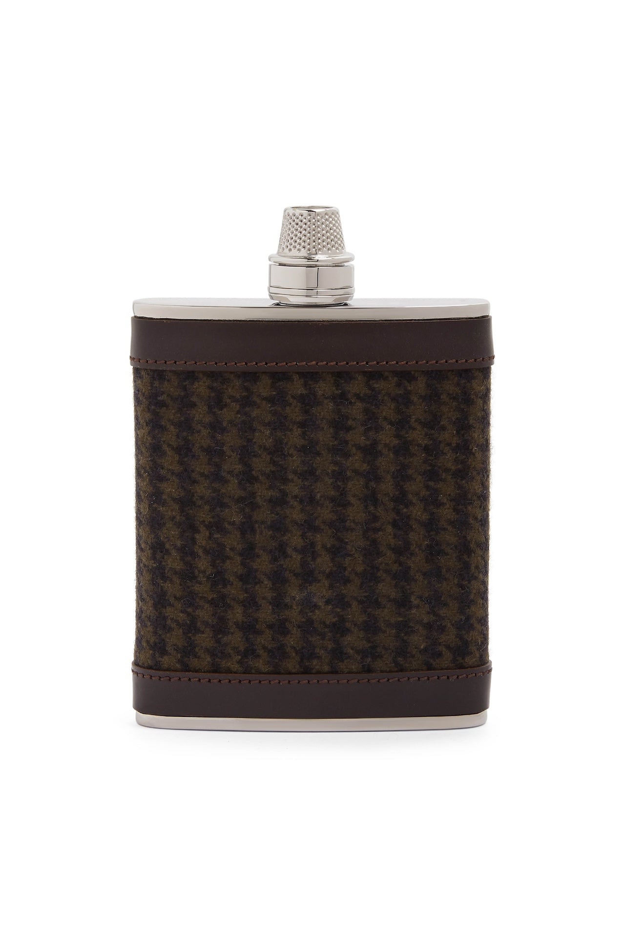 Green Cashmere Four Point Star Hip Flask