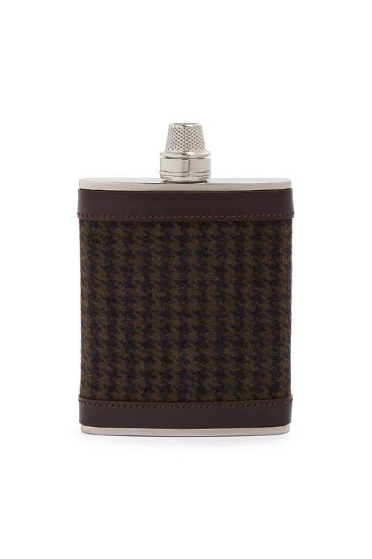 Green Cashmere Four Point Star Hip Flask