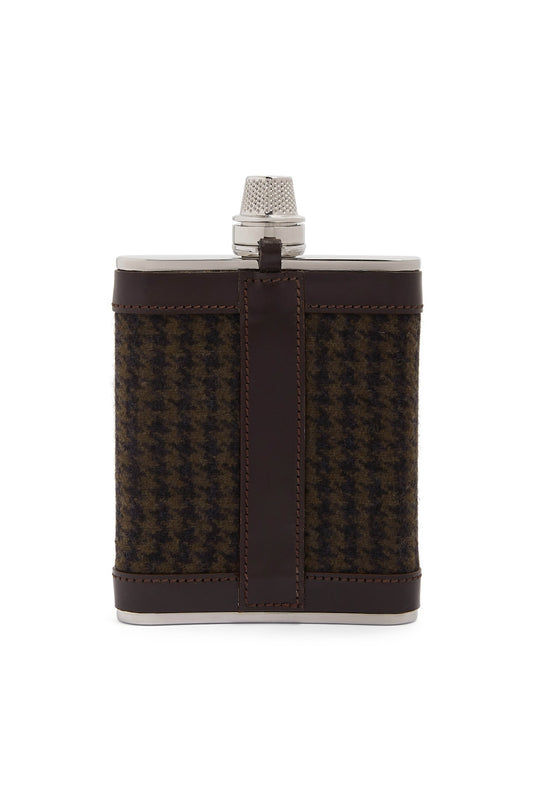 Green Cashmere Four Point Star Hip Flask