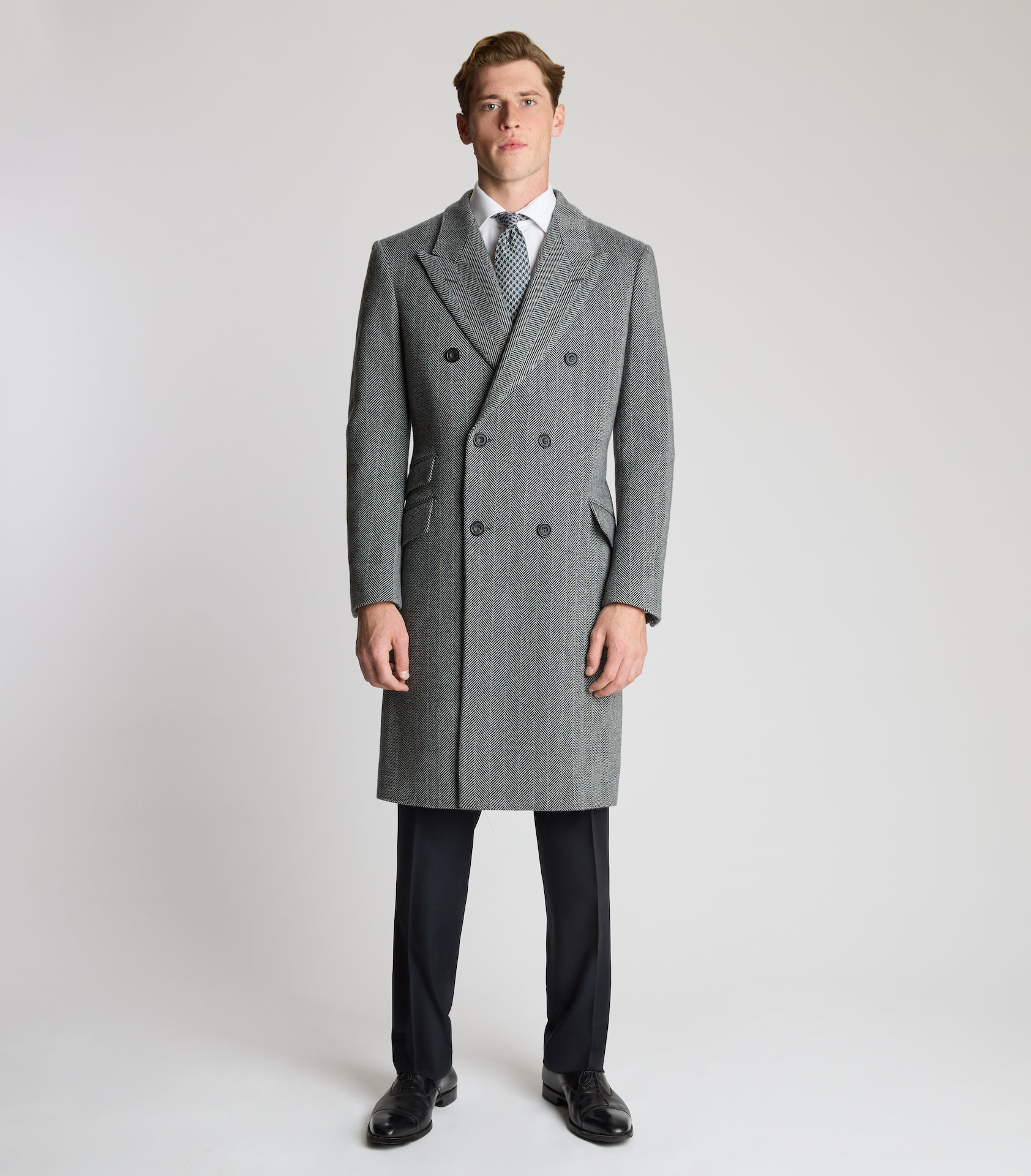 Double breasted coat grey hotsell