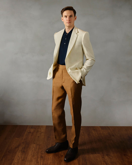 Cream Hopsack Blazer