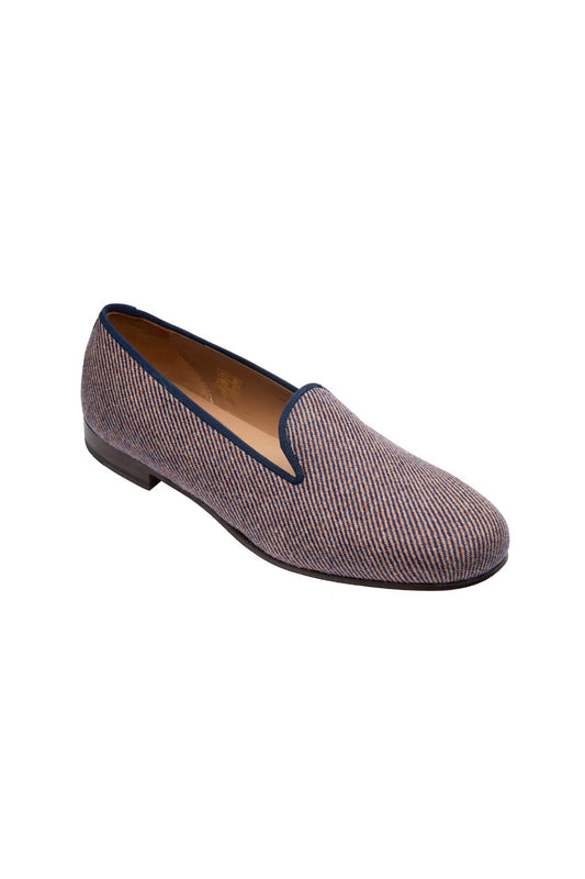 Pink Cawdor Tweed Wool Slipper