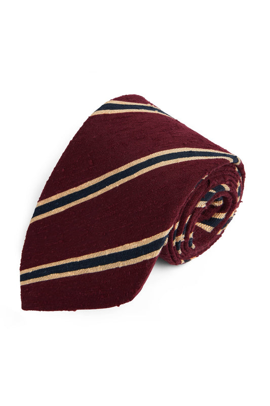 Dupioni Silk Stripe Tie