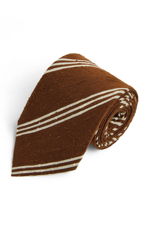 Dupioni Silk Stripe Tie