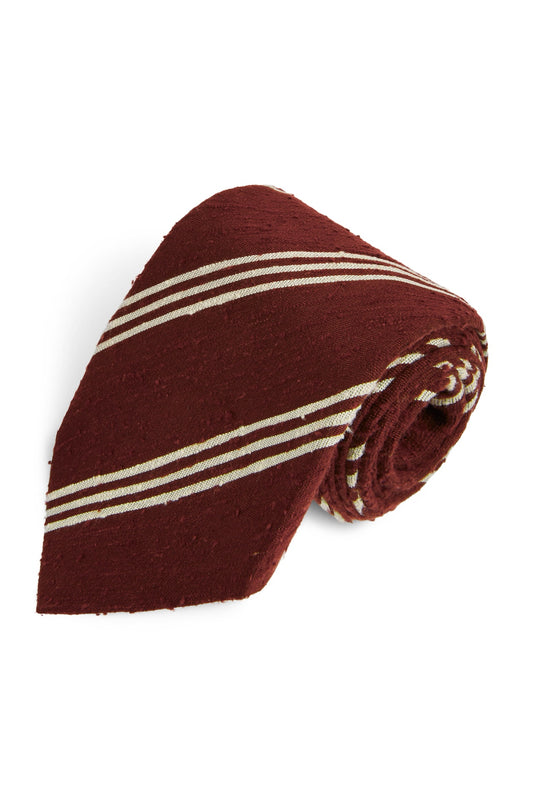 Dupioni Silk Stripe Tie