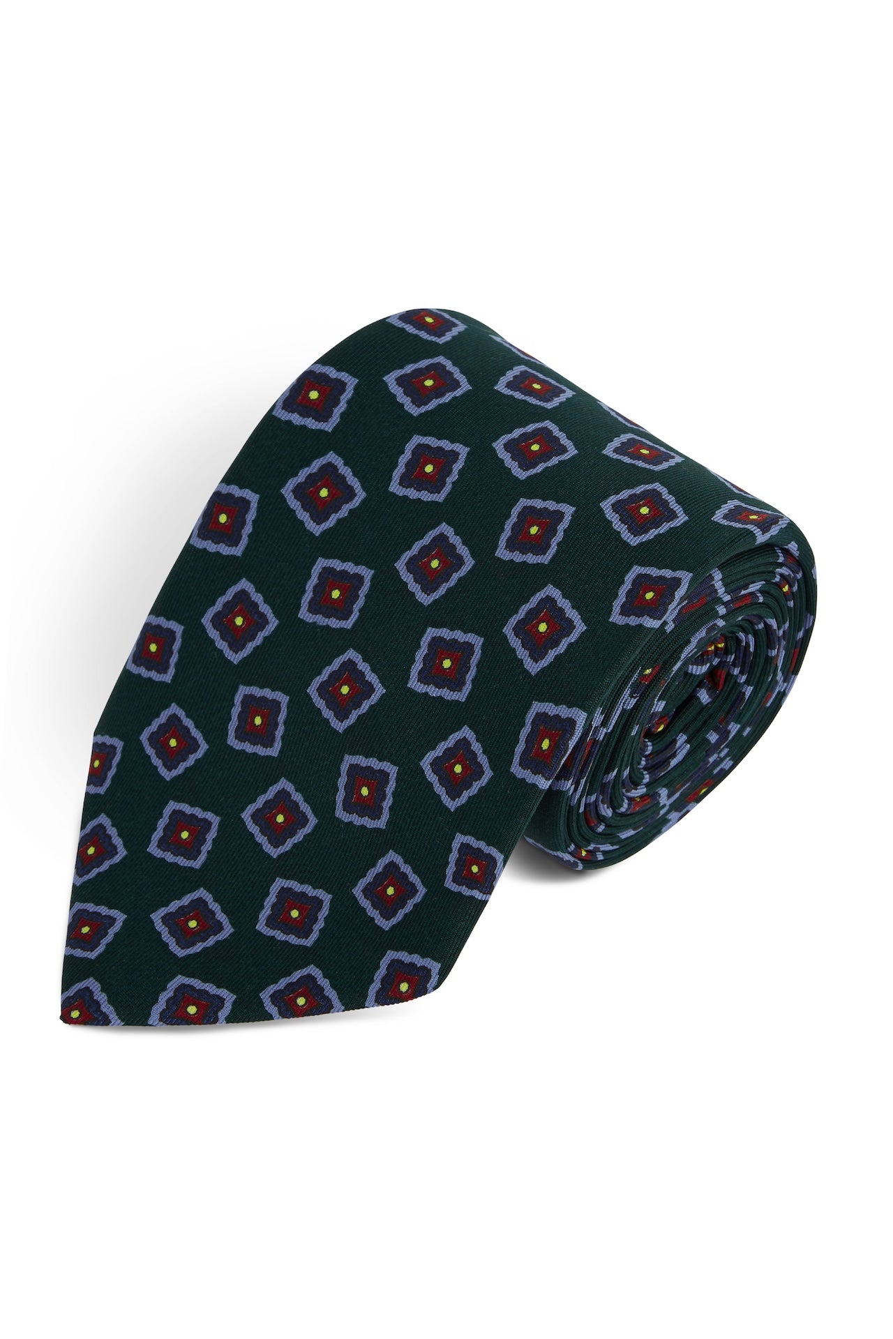 Navy and Teal Madder Silk Tie