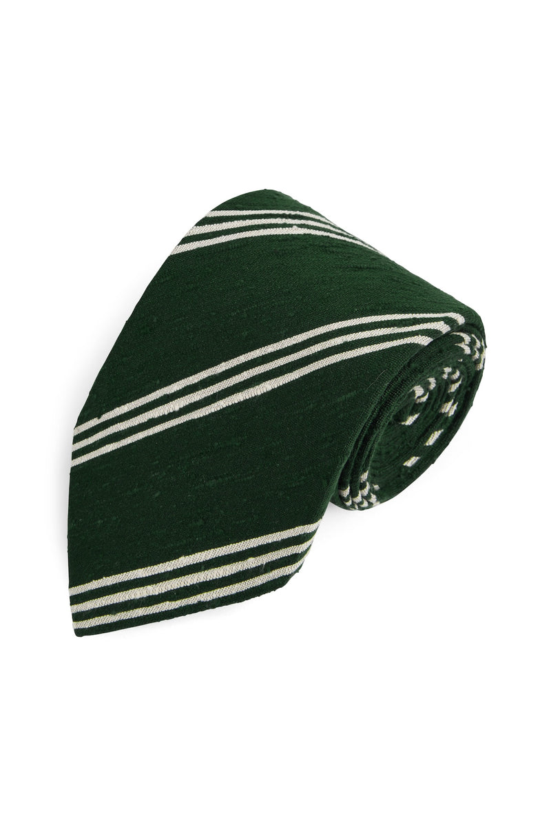 Dupioni Silk Stripe Tie