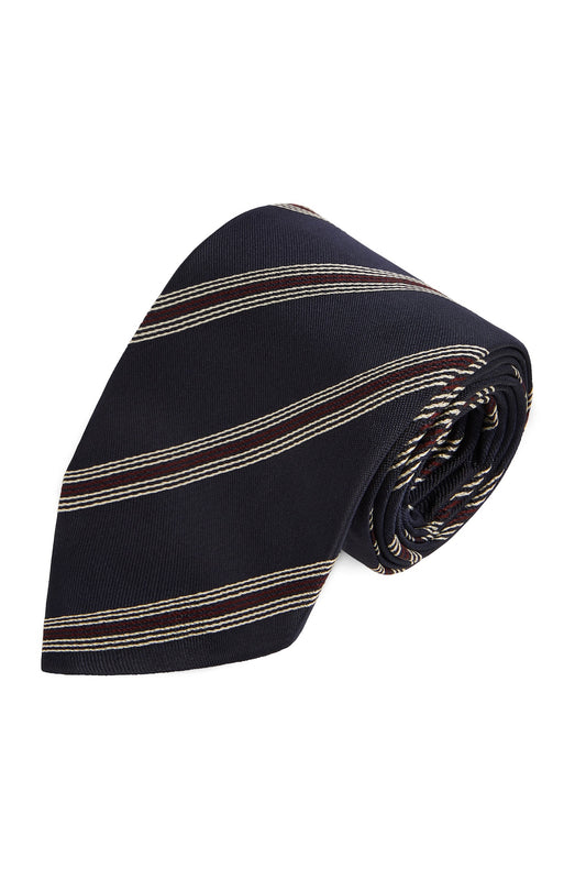 Dupioni Silk Stripe Tie