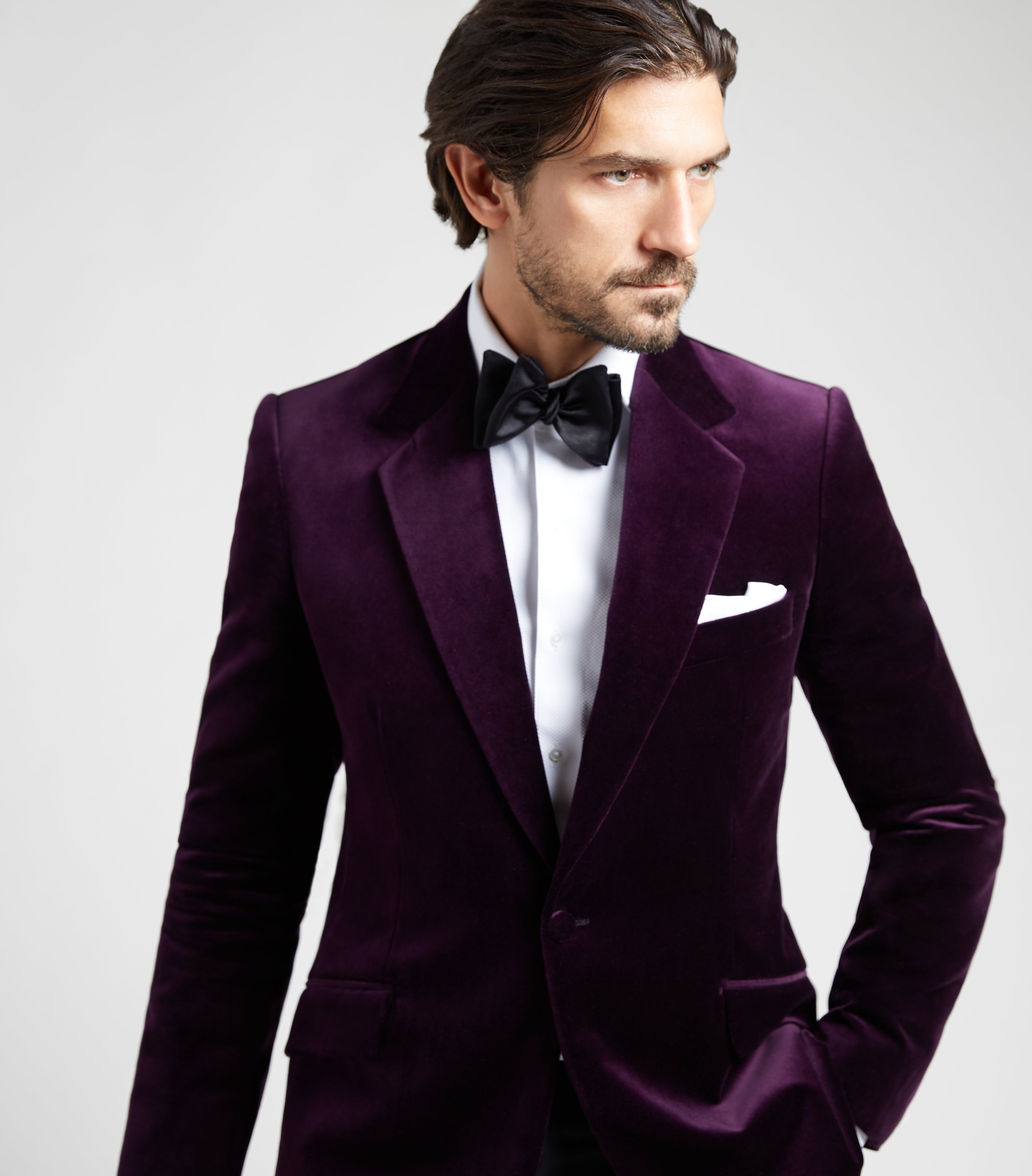 Mulberry Velvet Single Breasted Evening Jacket – Huntsman Savile Row