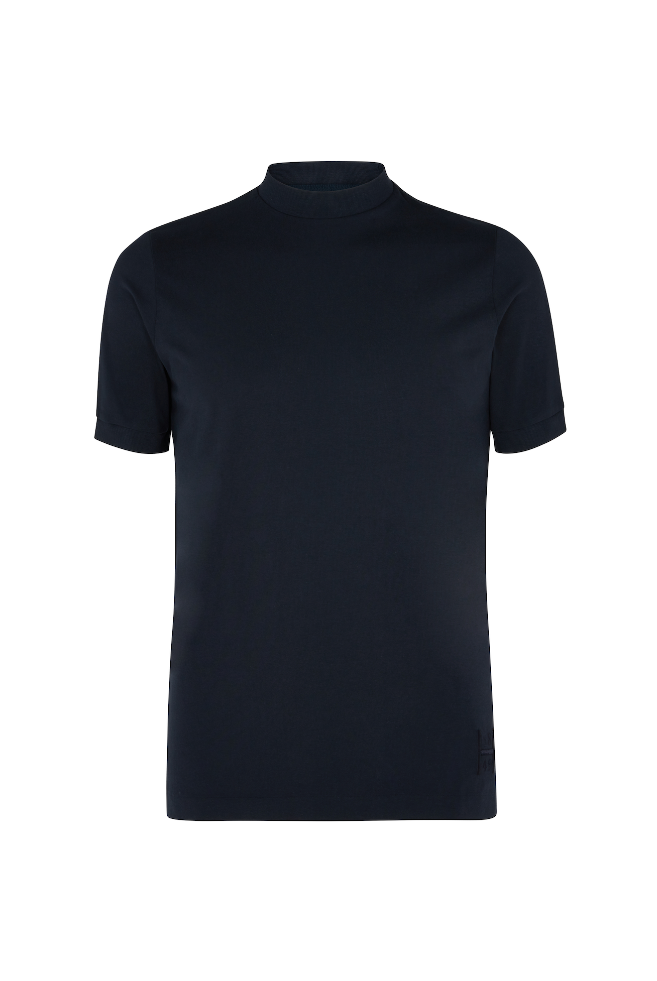Navy Mock Neck T-Shirt – Huntsman Savile Row