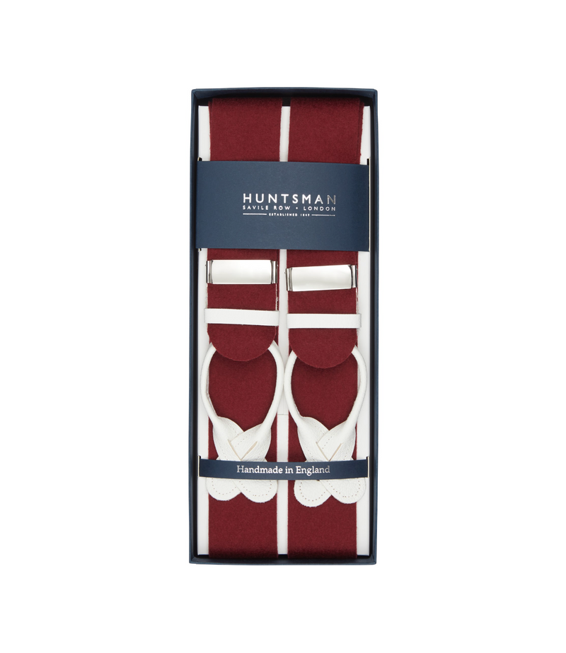 Wine Boxcloth Braces