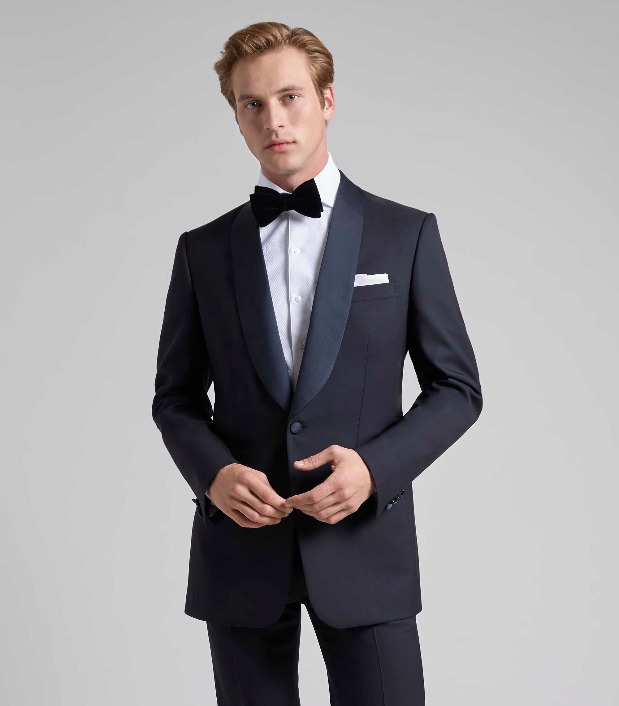 Midnight Wool/Mohair Single Breasted Dinner Suit