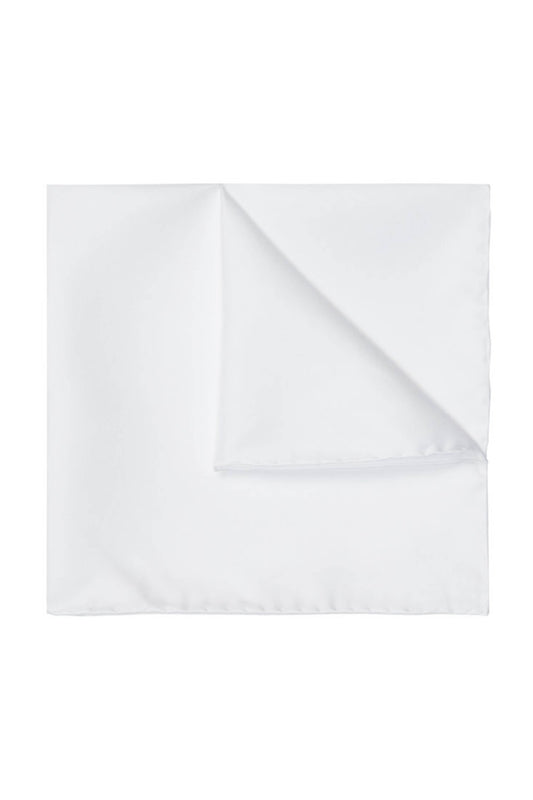 White Silk Pocket Square