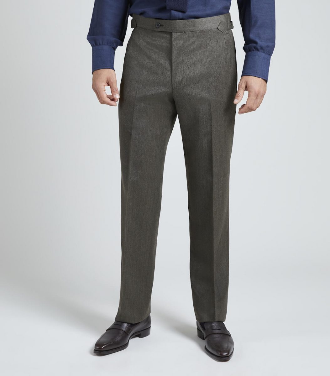 Green Wool Twill Trouser